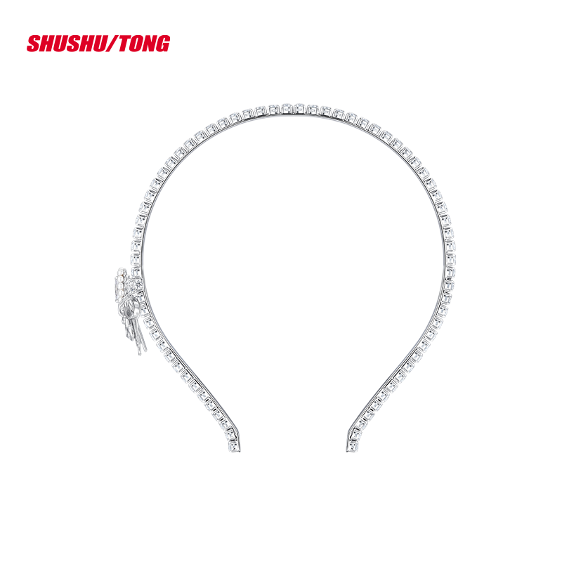 Elegant Curl Hairpin with Zirconia Headband