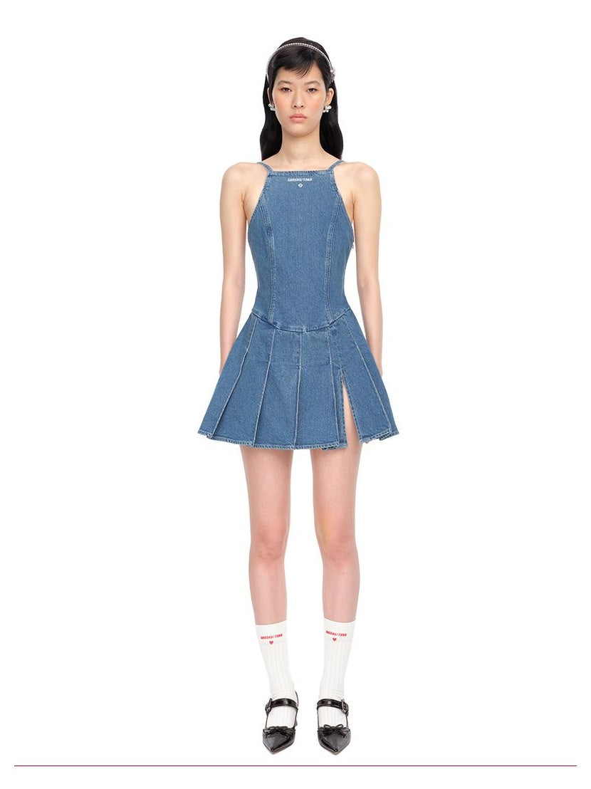 Elegant Denim A-Line Dress for Women