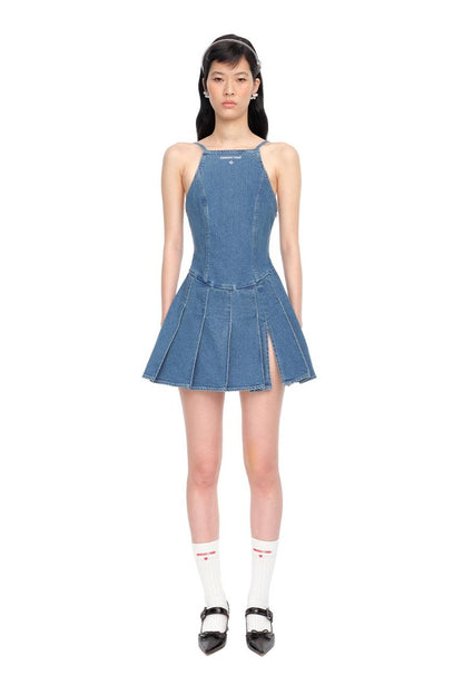 Elegant Denim A-Line Dress for Women