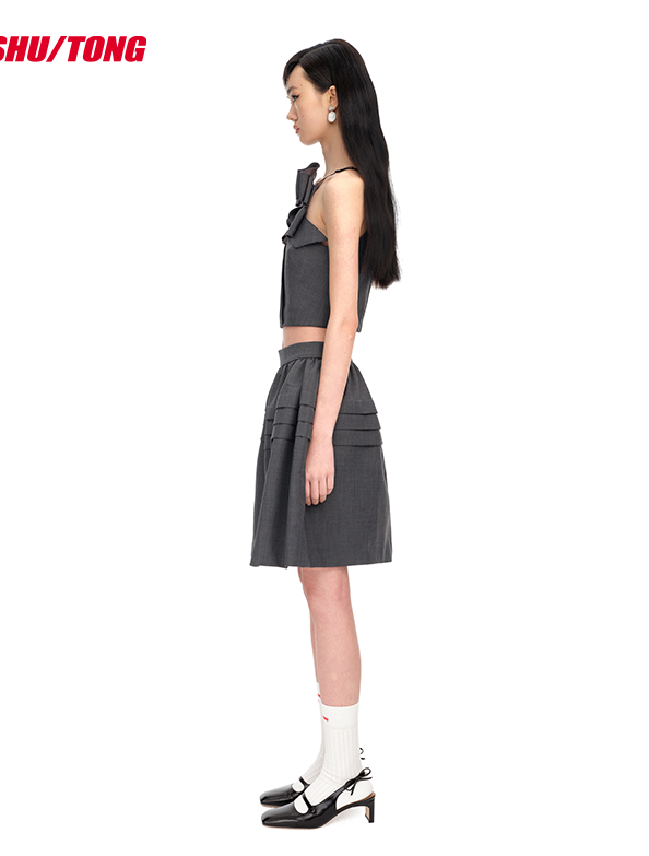 Elegant High-Waist Puff Skirt for Women