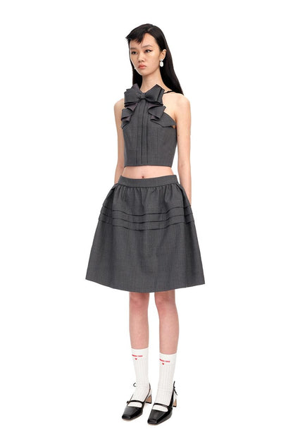 Elegant High-Waist Puff Skirt for Women