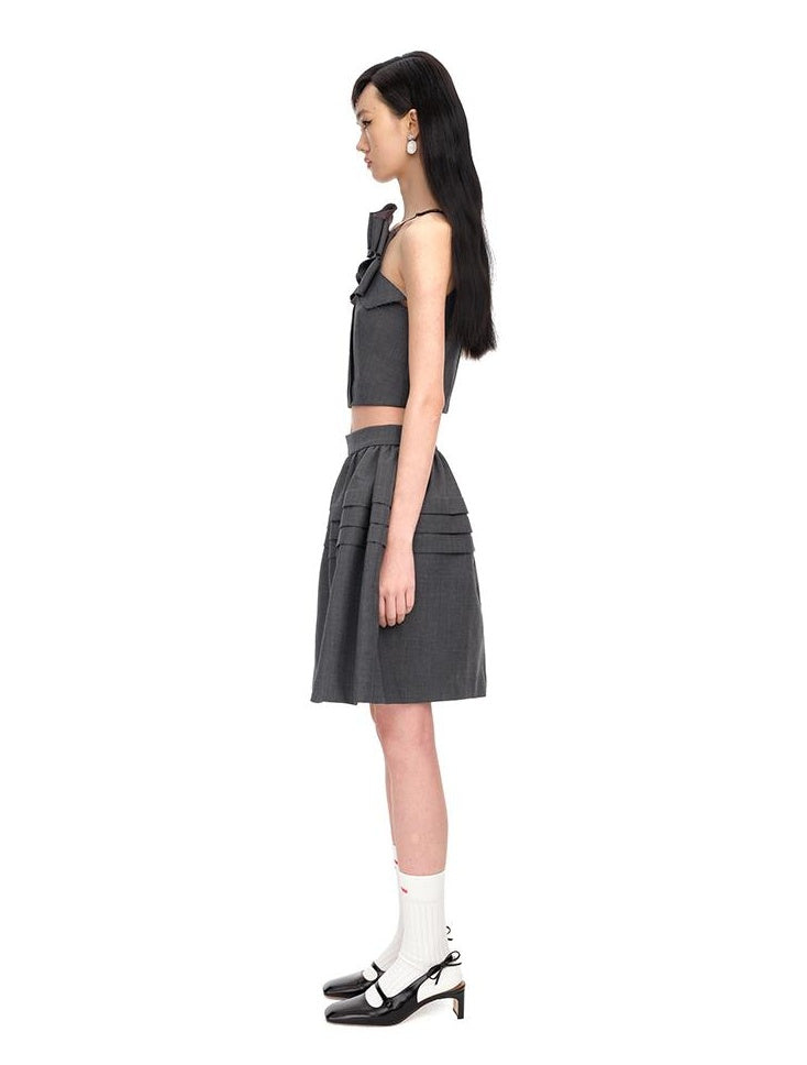 Elegant High-Waist Puff Skirt for Women