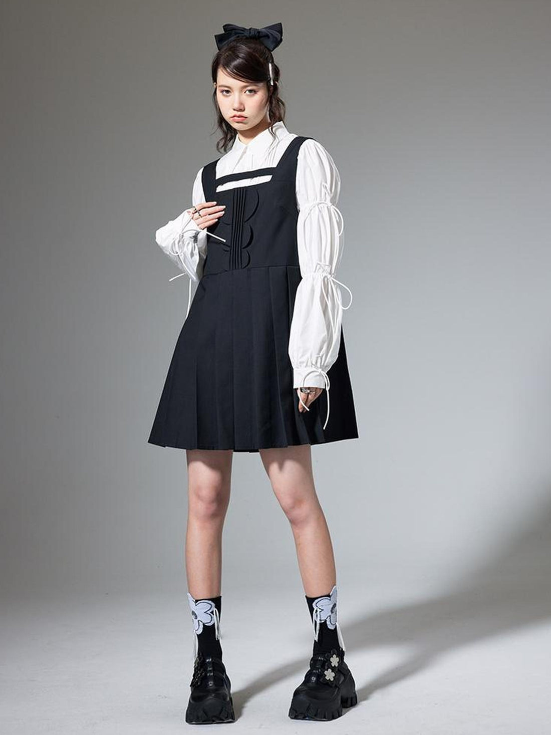 DIDDI MODA Elegant Hollow Out A Line Mini Dress