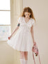 DIDDI MODA Elegant Lace French Waist Tea Dress
