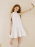 DIDDI MODA Elegant Lace Trimmed Sleeveless A Line Dress