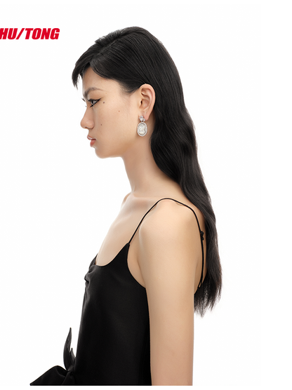 Elegant Pearl &amp; Mother-of-Pearl Backless Earrings