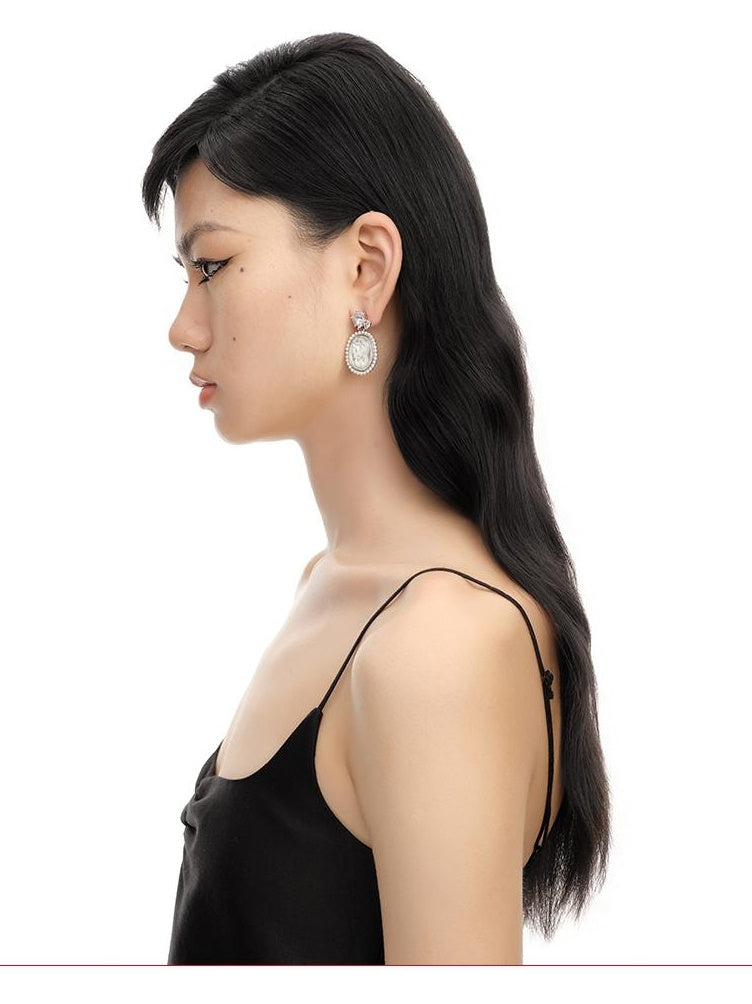 Elegant Pearl &amp; Mother-of-Pearl Backless Earrings