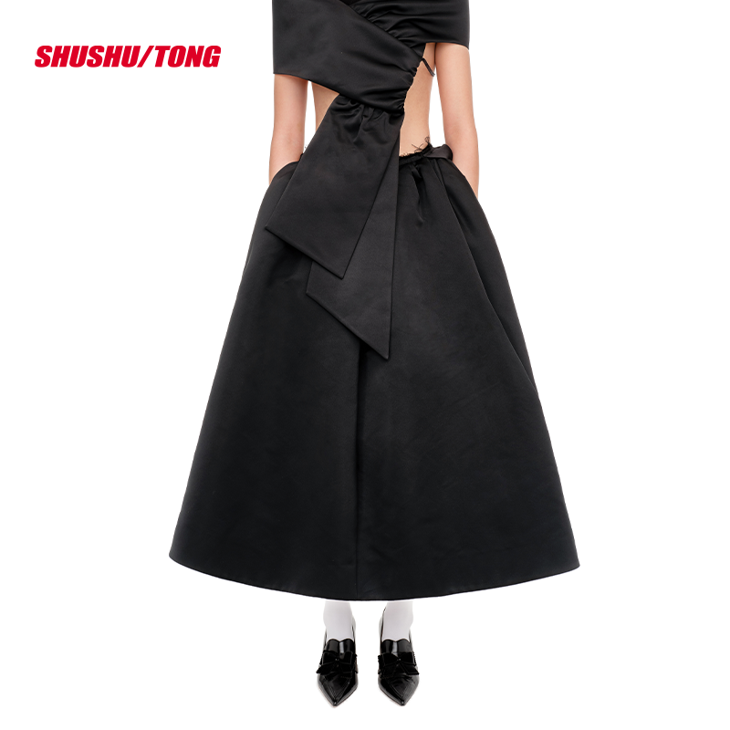 Elegant Retro Asymmetrical Spring Skirt Women&