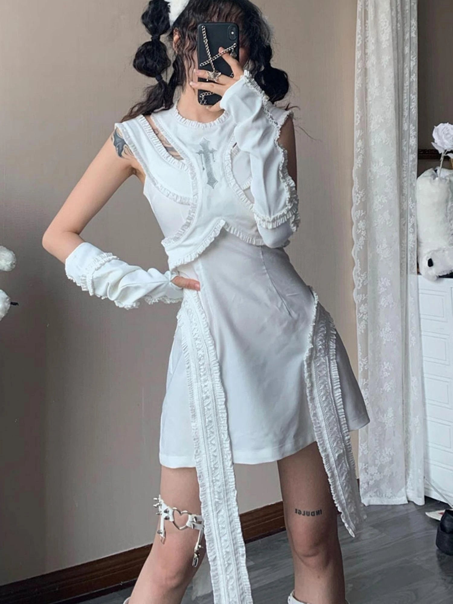 Elegant Satin Slit Dress SML Low Iron Hand Wash