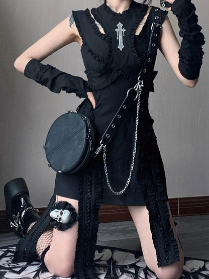 Elegant Satin Slit Dress SML Low Iron Hand Wash