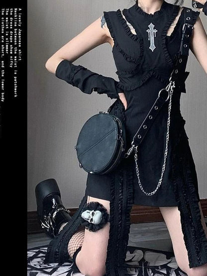 Elegant Satin Slit Dress SML Low Iron Hand Wash