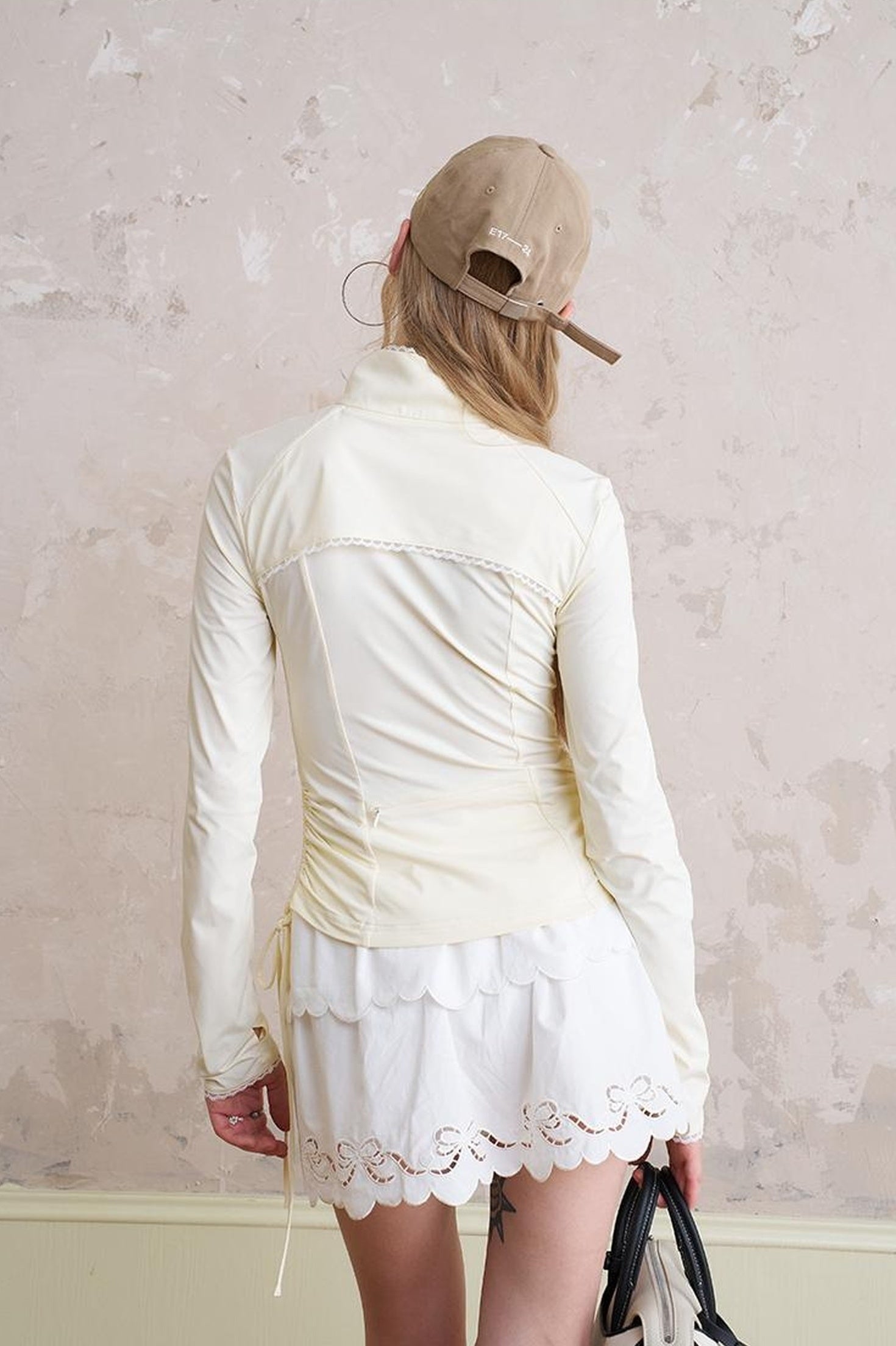 DIDDI MODA Elegant Wrinkle Lace Slimming Sun Protection Jacket