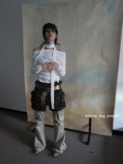 Vintage Y2 K Western Cowboy Metal Buckle Leather Belt