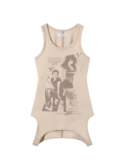 Achihara Wrap Around Love Vest Dress