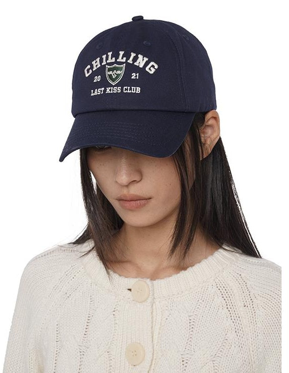 Embroidered Baseball Cap with Preppy Style Badge