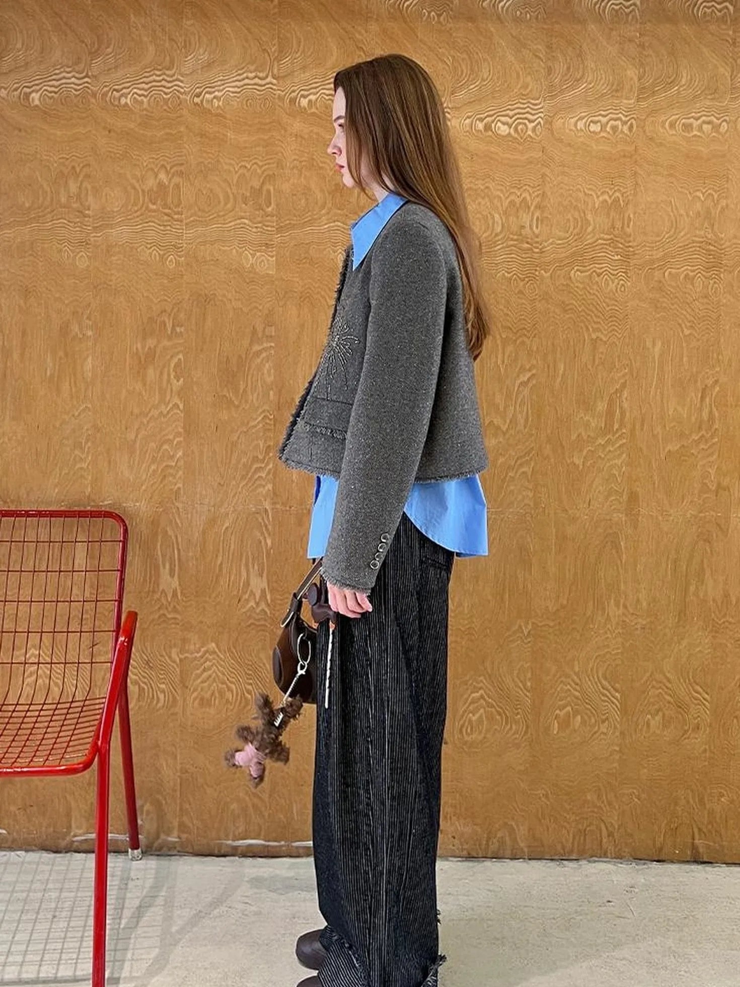 Embroidered Tweed Short Jacket With Beaded Fireworks