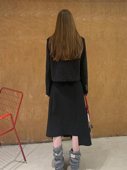 Embroidered Tweed Short Jacket With Beaded Fireworks