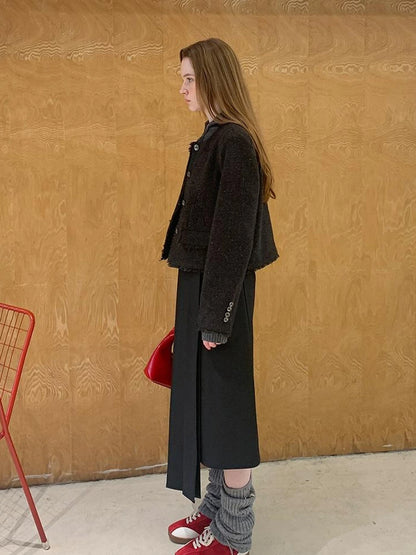 Embroidered Tweed Short Jacket With Beaded Fireworks