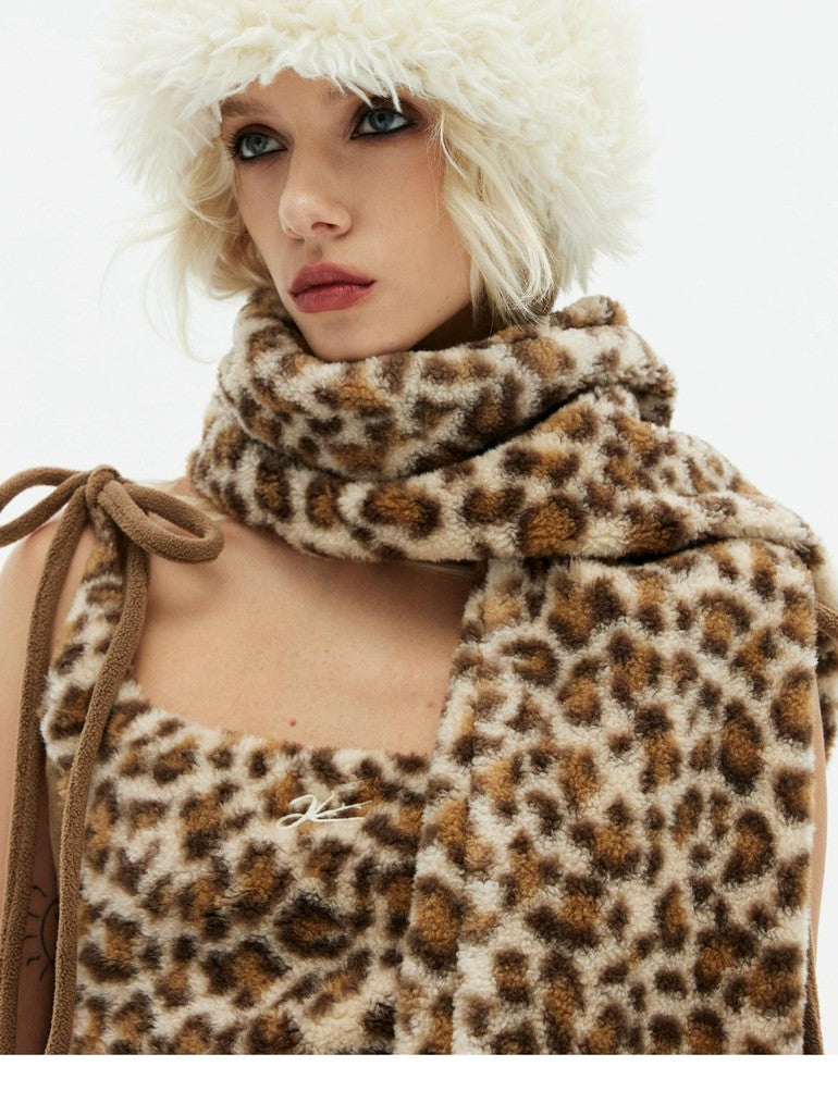 Emoha Apricot Leopard Embroidered Distressed Tie Women&