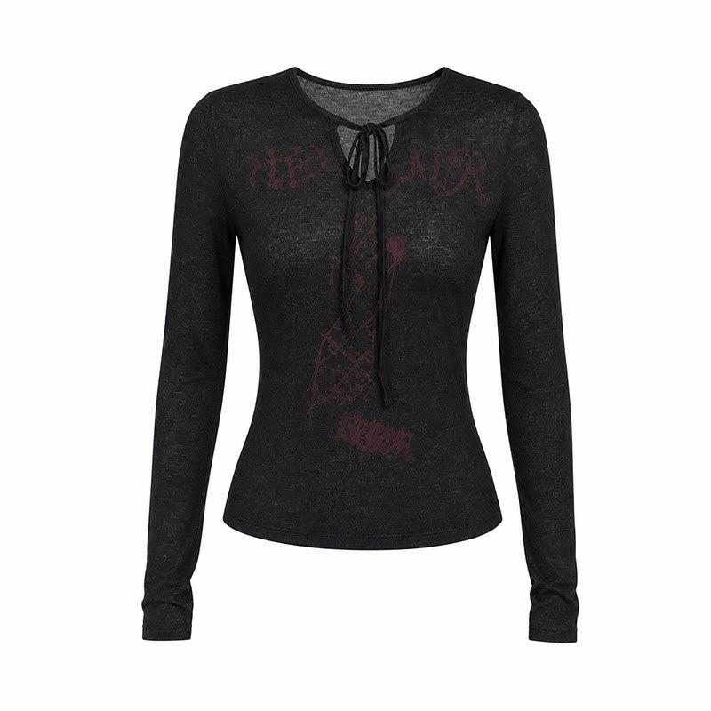Emoha_Black_Lace_Up_Letter_Print_Punk_Slim_Women&