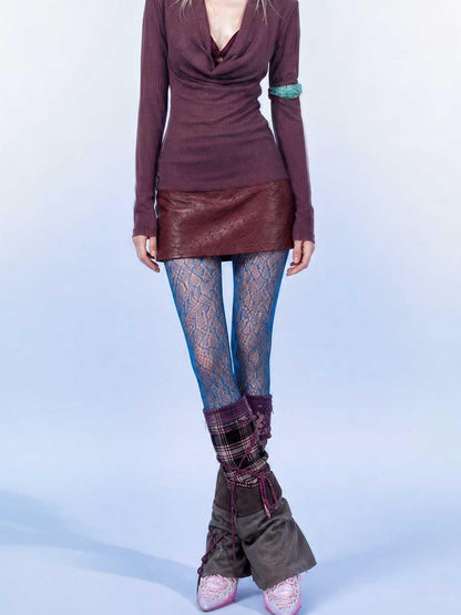Emoha Burgundy Lace 3d Embellished Slimming High Waist Women&