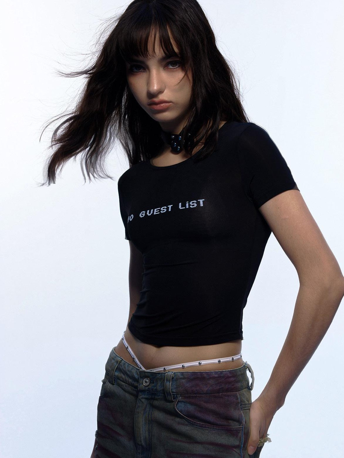 Emoha Cropped Printed Slogan Slim Fit Quick Dry Women&