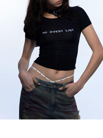 Emoha Cropped Printed Slogan Slim Fit Quick Dry Women&