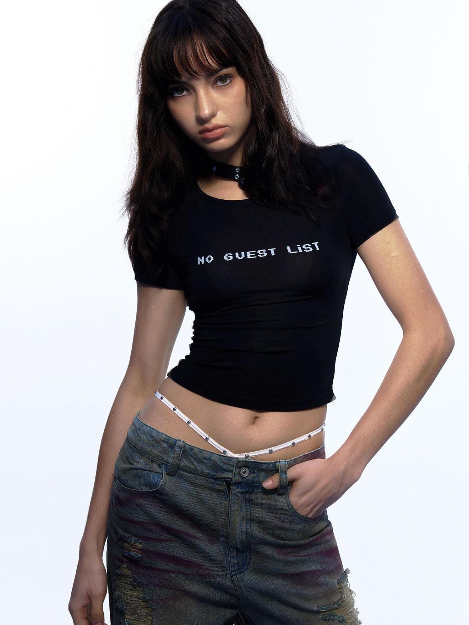 Emoha Cropped Printed Slogan Slim Fit Quick Dry Women&