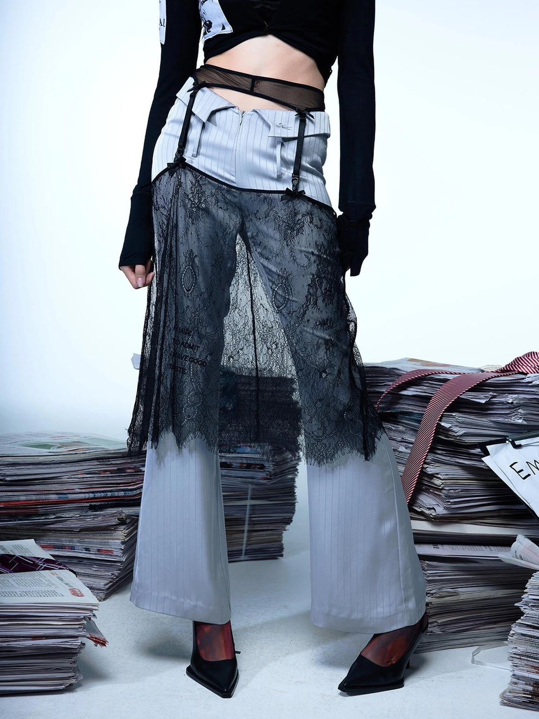Emoha Deconstructed Lace Ballet Skirt