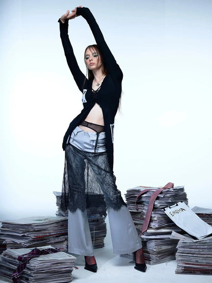 Emoha Deconstructed Lace Ballet Skirt