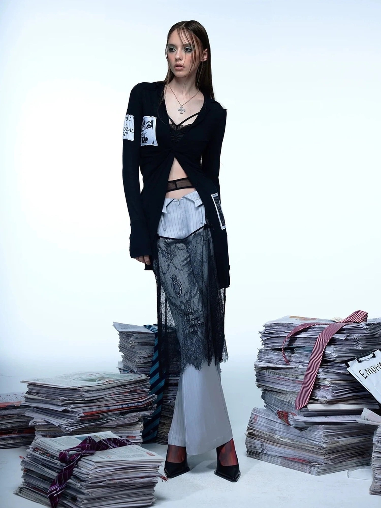 Emoha Deconstructed Lace Ballet Skirt