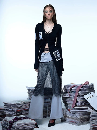 Emoha Deconstructed Lace Ballet Skirt