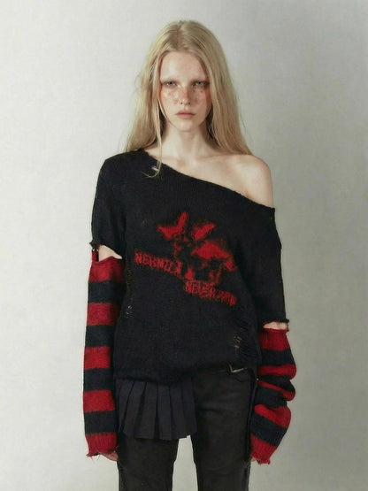 Emoha Detachable Knitted Punk Bat Rabbit Women&