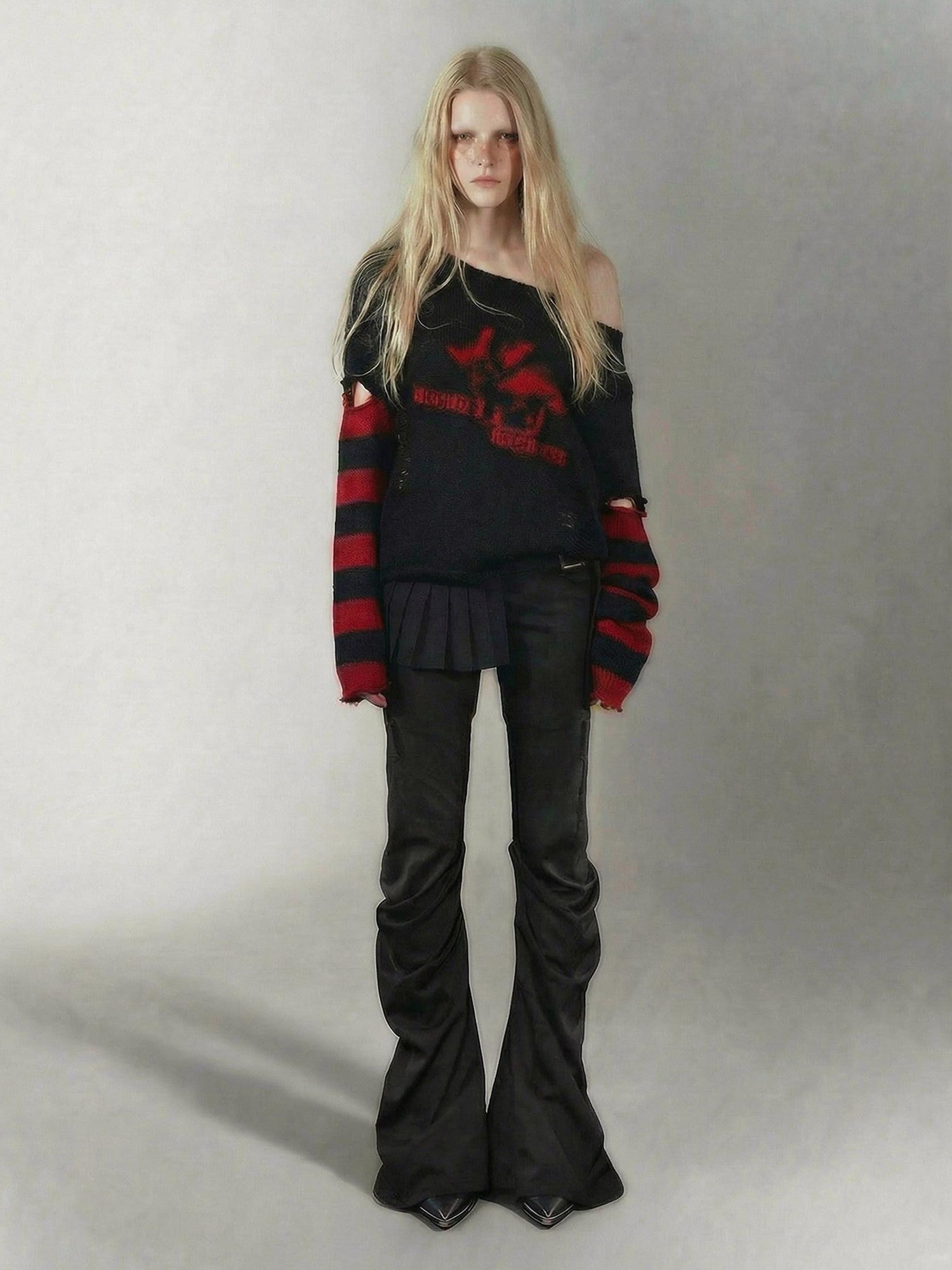 Emoha Detachable Knitted Punk Bat Rabbit Women&
