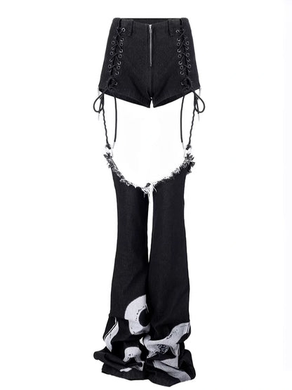 Emoha_Detachable_Snake_Print_Y2k_Denial_Leggings_MISSTT