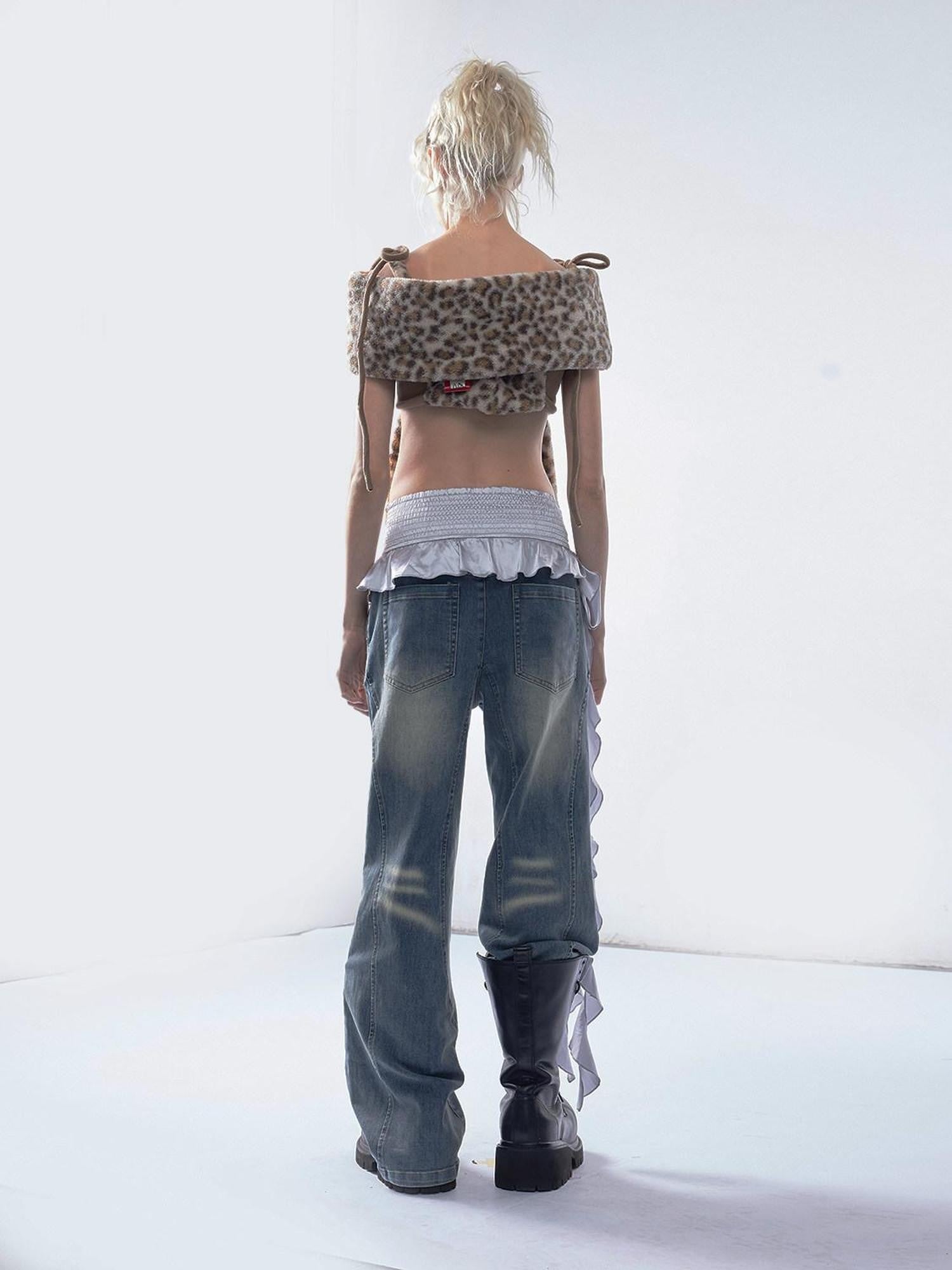 Emoha Distressed Boxing Inspired Patchwork Women&
