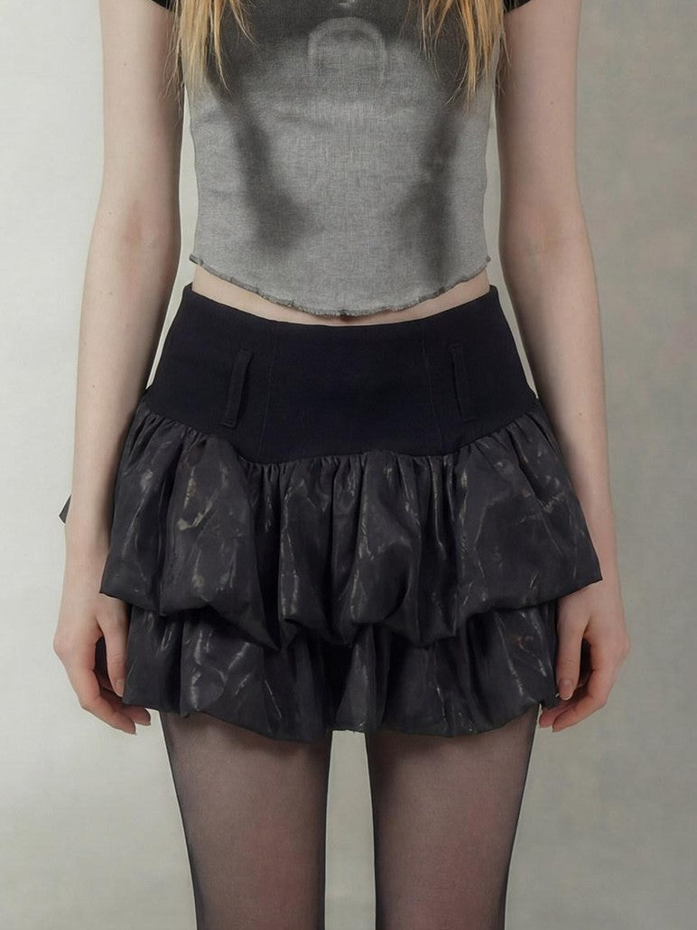 Emoha Gray Spliced Character Print Punk Women&