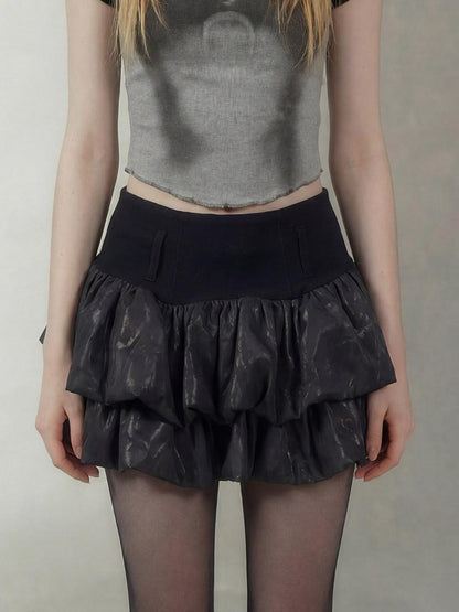Emoha Gray Spliced Character Print Punk Women&
