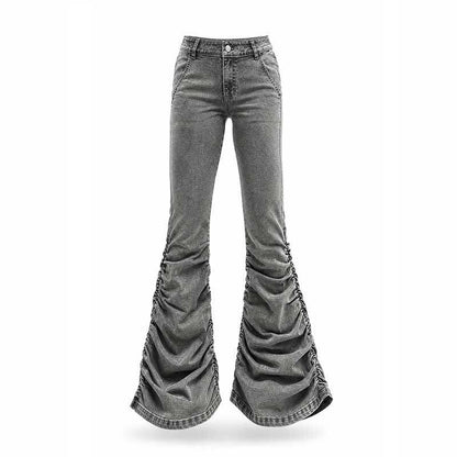 Emoha_Gray_Vintage_Low_Waist_Ruched_Women&