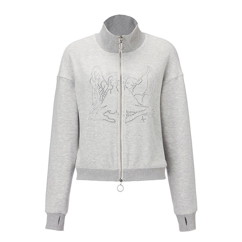 Emoha_Heather_Gray_Fleece_Rhinestone_Zip_Collar_Women&