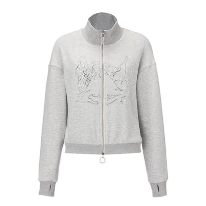 Emoha_Heather_Gray_Fleece_Rhinestone_Zip_Collar_Women&
