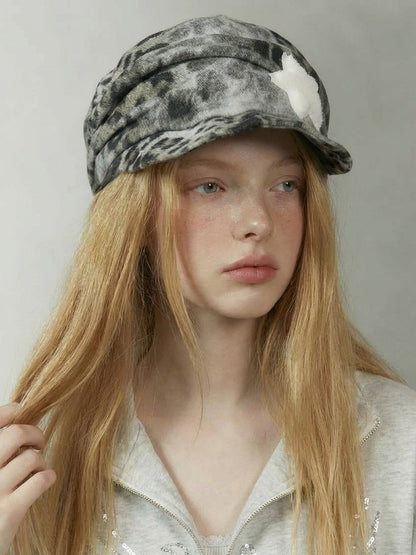 Emoha Leopard Print Adjustable Star Punk Curved Brim Women&