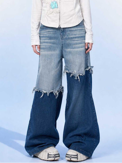 Emoha Light Blue Washed Convertible Low Waist Women&