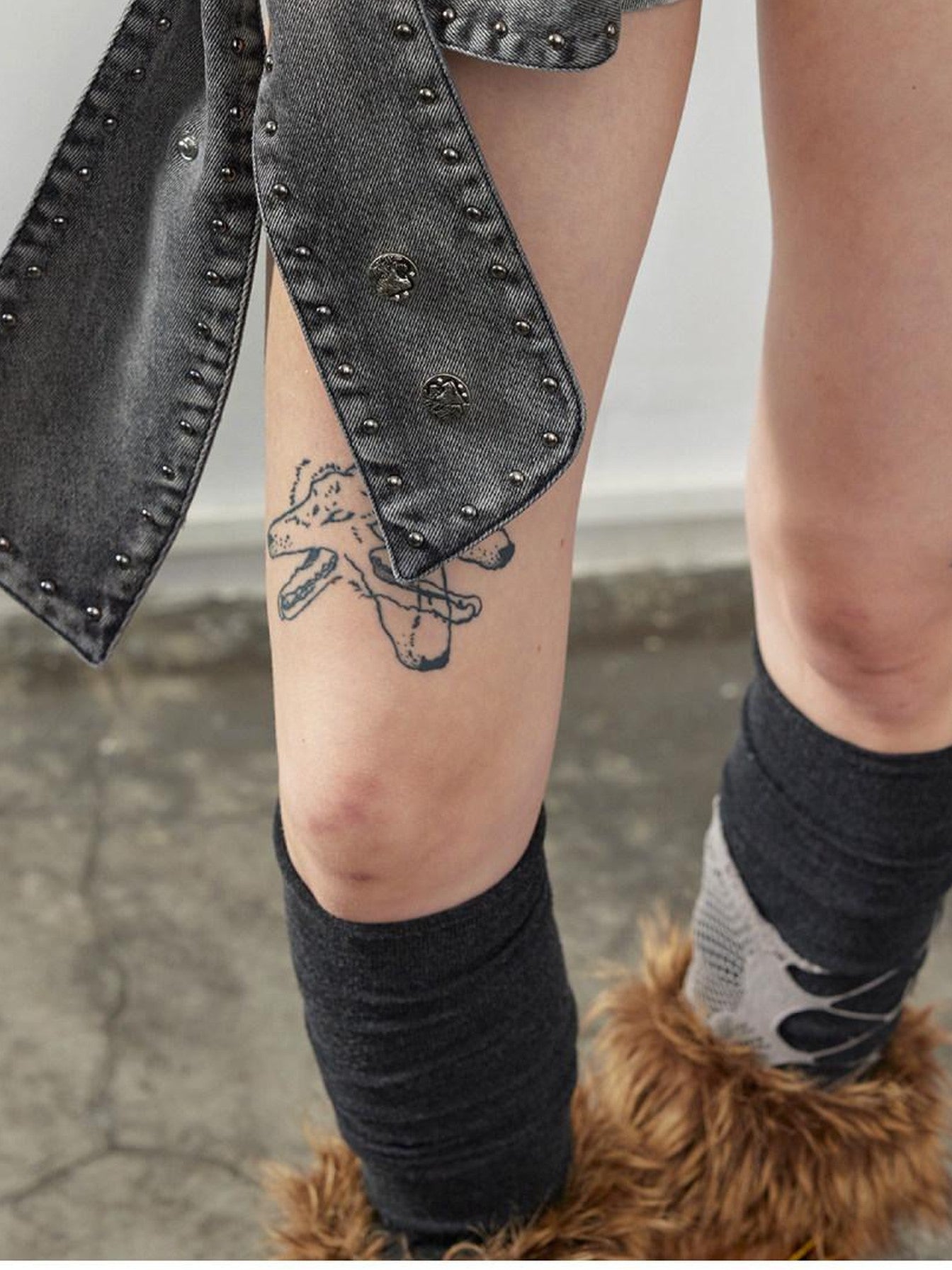 Emoha Light Wash Distressed High Rise A Line Slimming Women&