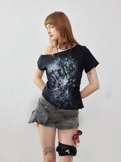 Emoha Light Wash Distressed High Rise A Line Slimming Women&