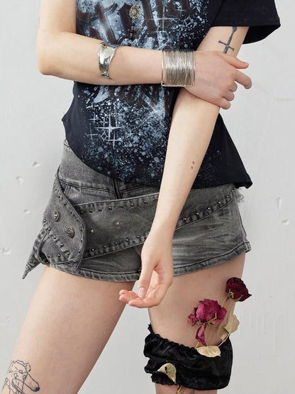 Emoha Light Wash Distressed High Rise A Line Slimming Women&