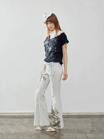 Emoha Off Shoulder Star Print Fitted Cotton Top