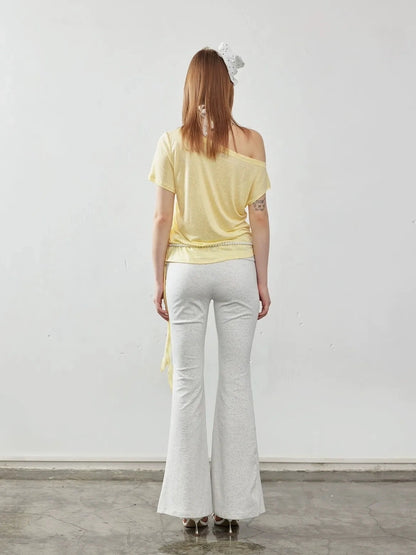 Emoha Off Shoulder Y2k Slim Fit Crop Top