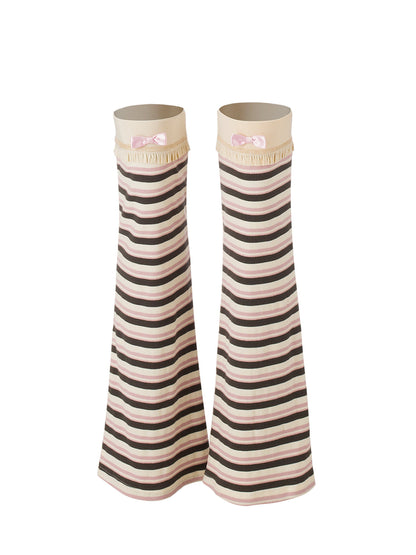 Emoha_Pink_Striped_Bow_Crewneck_Slim_Fit_Women&