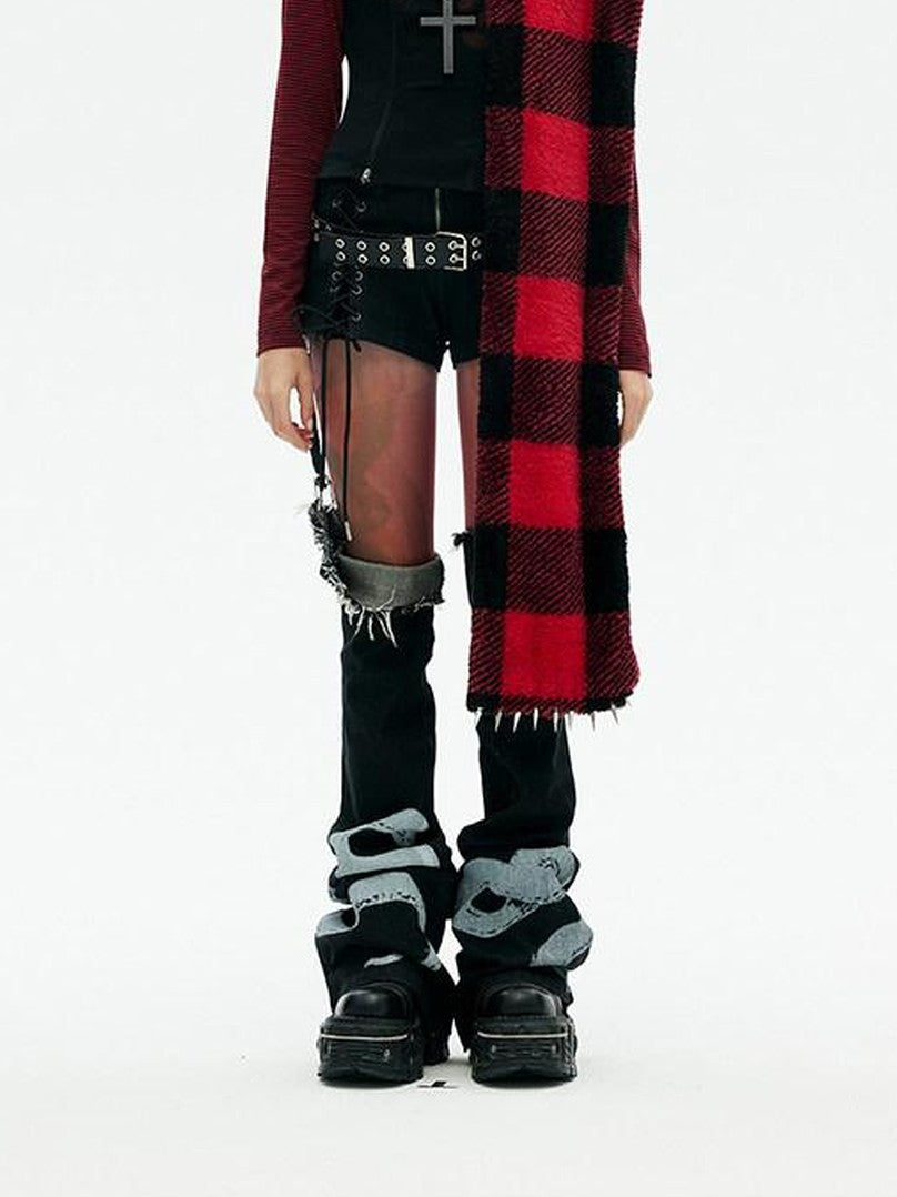 Emoha Punk Split Detachable Tassel Women&